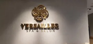 Versailles Spa and Salon logo on 3D Signage