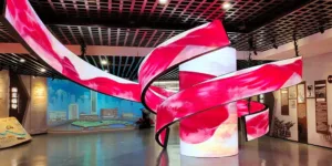 Indoor LED advertising display showcasing vibrant colors