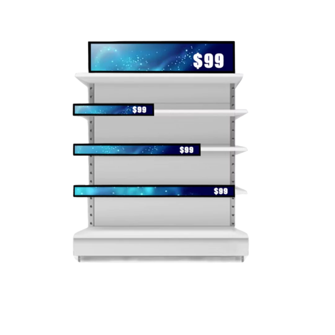 Electronic shelf display with a visible price tag