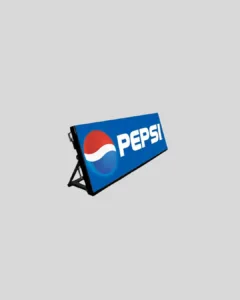 Perimeter LED screen displaying an energy drink advertisement