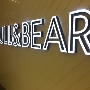 Pull & Bear 3D neon signboard design for indoor signage