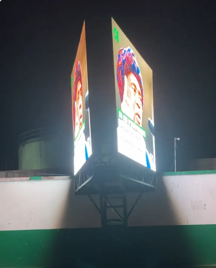 Outdoor LED billboard screen installed outdoors