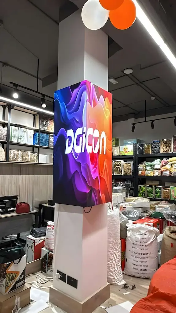 P1.86 indoor LED screen displayed in store