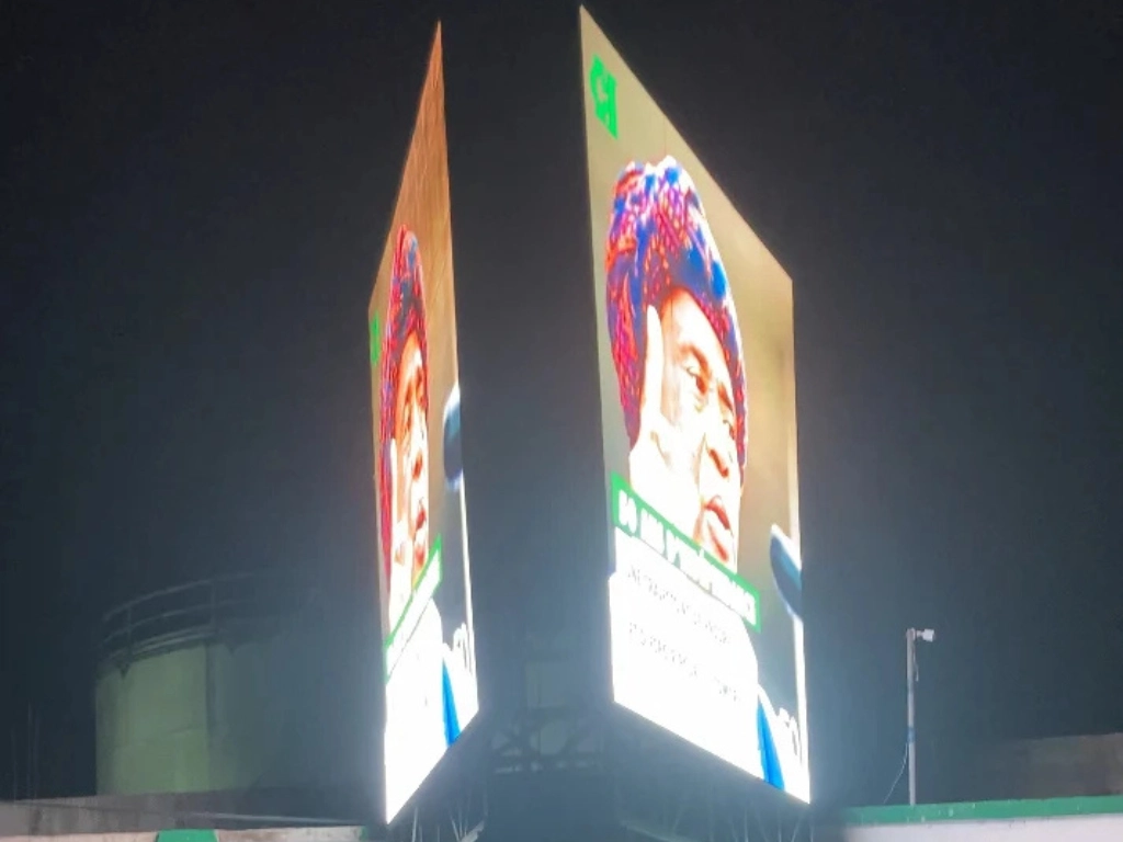Outdoor LED billboard display for advertising