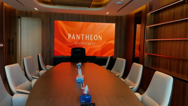 DGICON LED screen installed in corporate meeting room